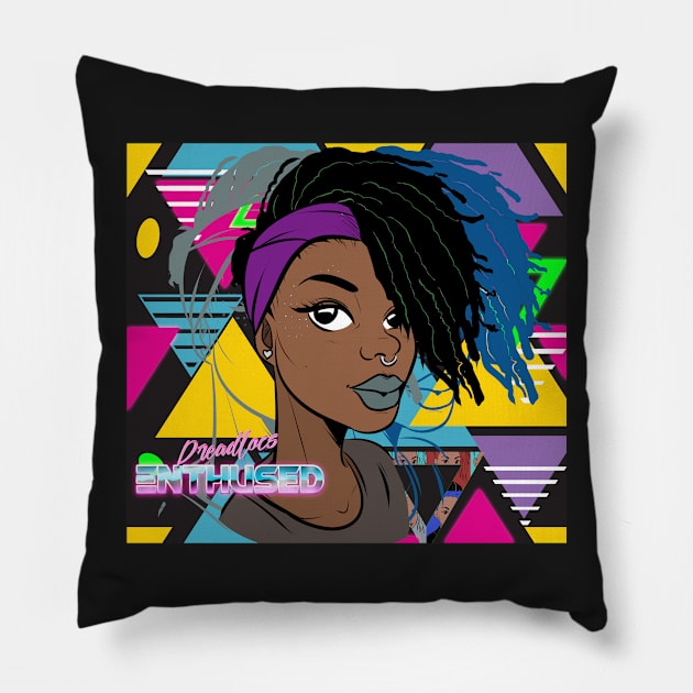 Dreadlocs Enthused [Retro style] Pillow by Krillin