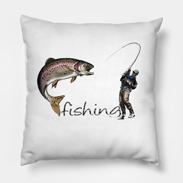 Fishing Pillow by sibosssr