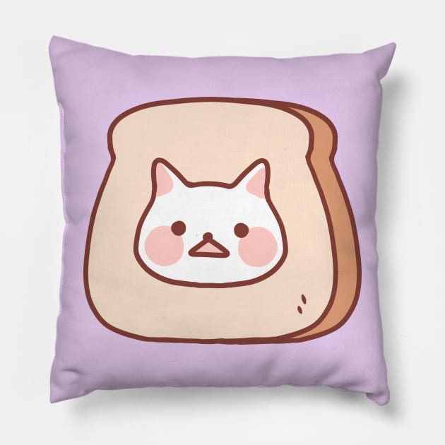 Kawaii Cat toast Pillow by grafitytees