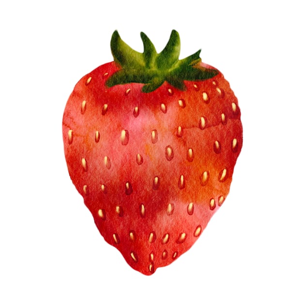 watercolour strawberry by twothousands