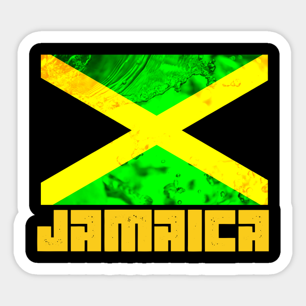 Jamaica Flag Jamaican Pride Gift Jamaican Flag Autocollant Teepublic Fr