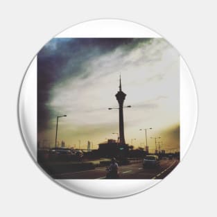 Sunset time of Macau tower TEE Pin