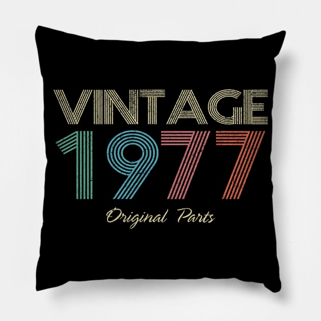 1977 - Vintage Original Parts Pillow by ReneeCummings