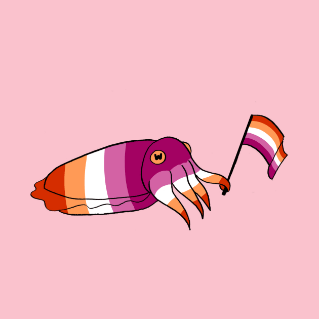 Cuttlefish Pride - Lesbian Variant by Maeve Keleher