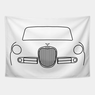 Singer Gazelle British classic car black outline graphic Tapestry