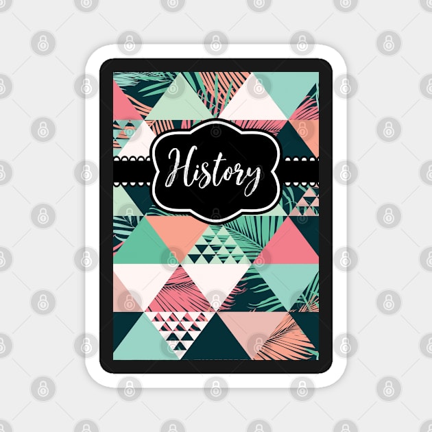 (Customizable) History Tribal Geometric Notebook Magnet by broadwaygurl18