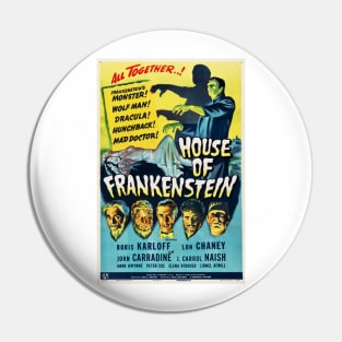 House of Frankenstein B Horror Film Poster Vintage Movie Pin