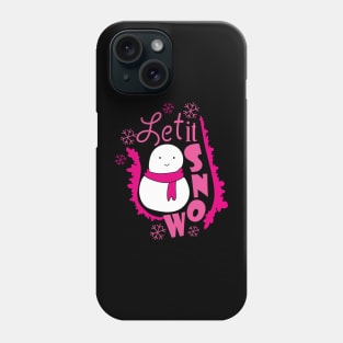 Let It Snow Happy Snowman Phone Case