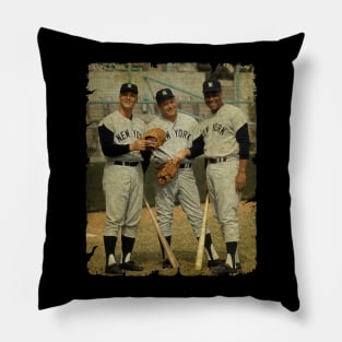 Roger Maris, Mickey Mantle, and Elston Howard in New York Yankees Pillow