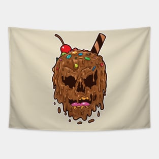 ice  cream skull melting Tapestry