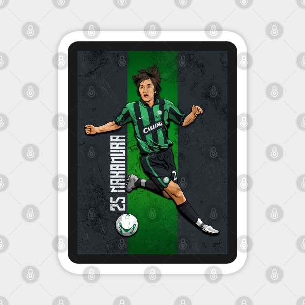 Nakamura Glasgow Celtic Magnet by TeesForTims