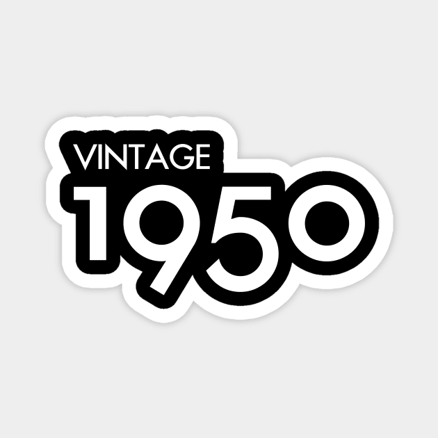 Vintage 1950 Gift 70th Birthday Party Magnet by Damsin