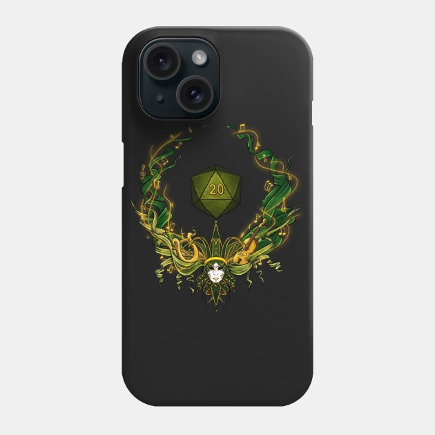 DnD bard symbol green Phone Case by Avalon