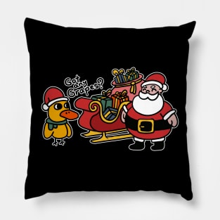 Got Any Grapes? Christmas Duck Pillow