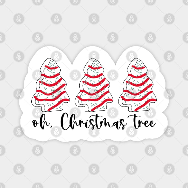 Oh Christmas Tree Cakes Magnet by Litehouse Tees