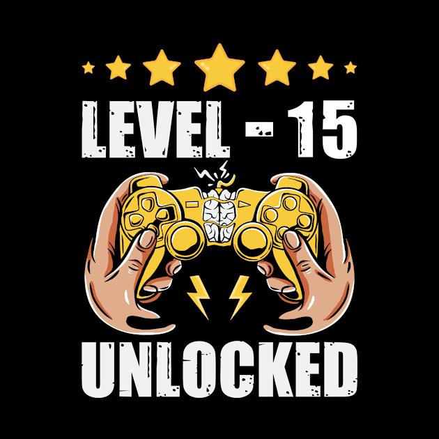 Level 15 unlocked funny gamer birth year by Albatross