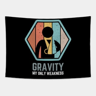 Gravity My Only Weakness Funny Extreme Sport Tapestry