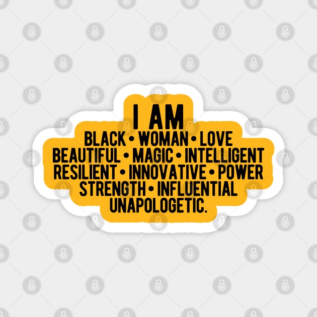 I AM A Strong Black Woman | African American Magnet by UrbanLifeApparel