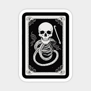 Skull Tarot Card Reader Astrology Occult Magnet