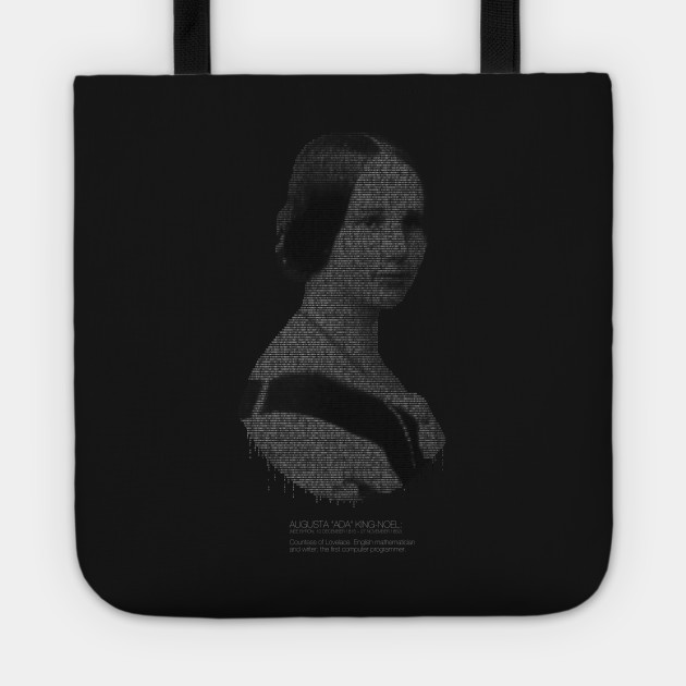 ADA LOVELACE binary on black