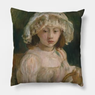 Young Girl with Hat by Berthe Morisot Pillow