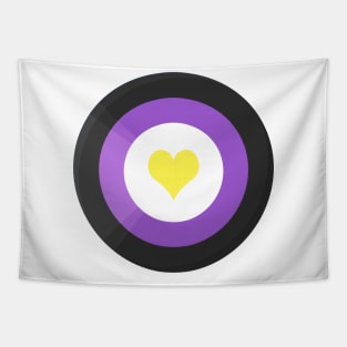 Pride Shield - Enby Flag Tapestry