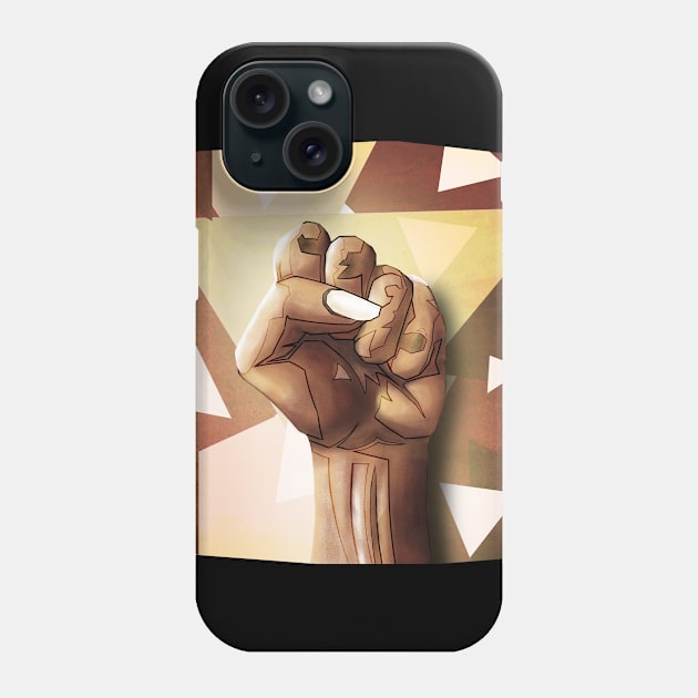 Black Lives Matter - textured Triangle Fist Phone Case by Technically Reel Snake