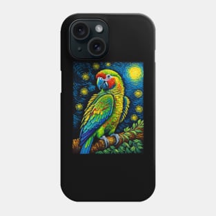 Quaker Parrot at starry night Phone Case