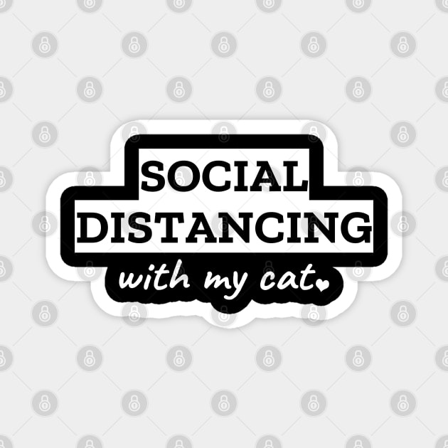 Social Distancing With My Cat Magnet by LunaMay