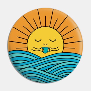 Nature sun and coffee Pin