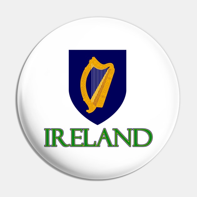 Ireland - Irish Coat of Arms Design Pin by Naves