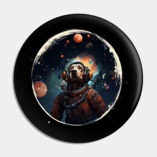 Astronaut Dog in Space! Pin