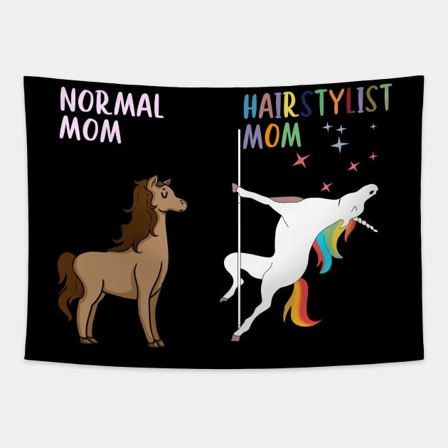 Hairstylist Mom Unicorn Tapestry by gotravele store