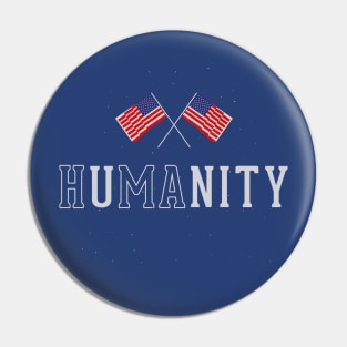 HUMAN UNITY American Flag Pin