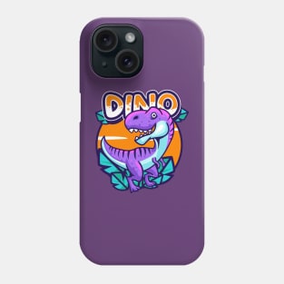 Cute Purple Dino Phone Case