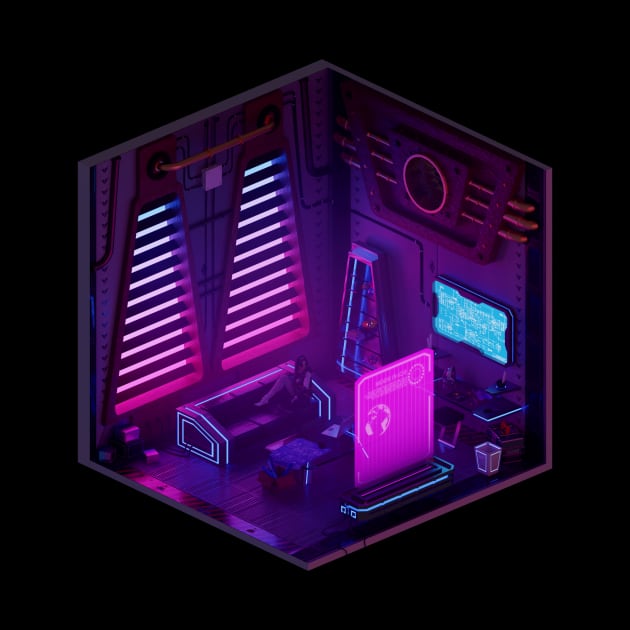 Cyberpunk Room by MartaMS