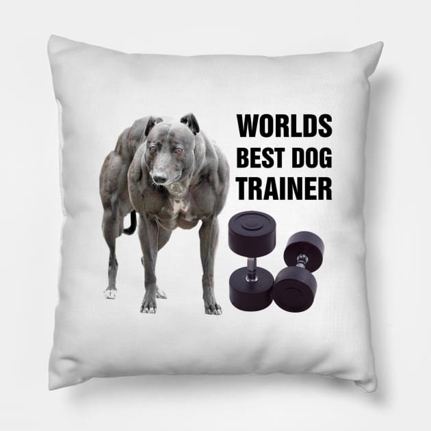 Worlds best dog trainer Pillow by richercollections