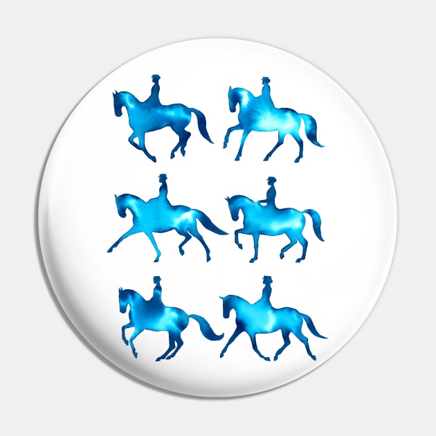 Turquoise Dressage Horses Pin by illucalliart