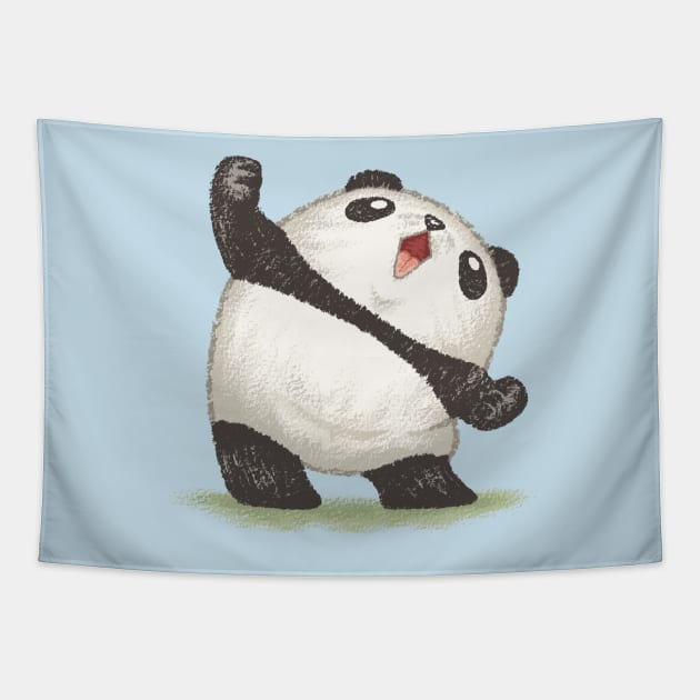 Panda joy of the victory Tapestry by sanogawa