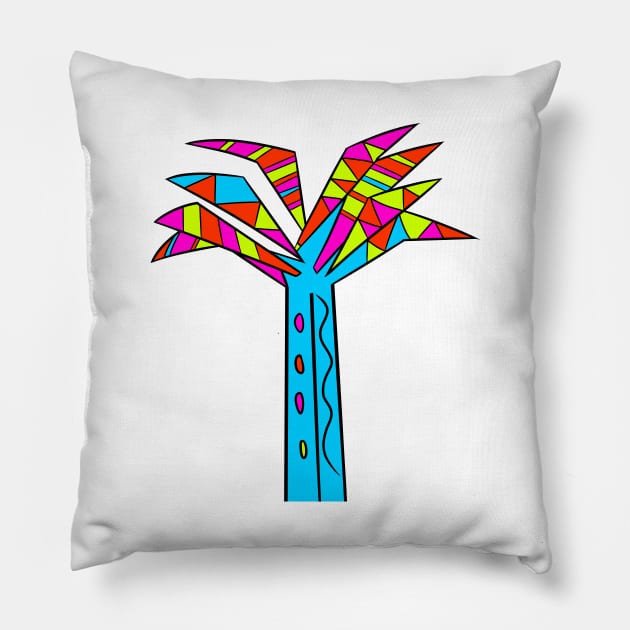 Aqua Palma Pillow by VazMas Design