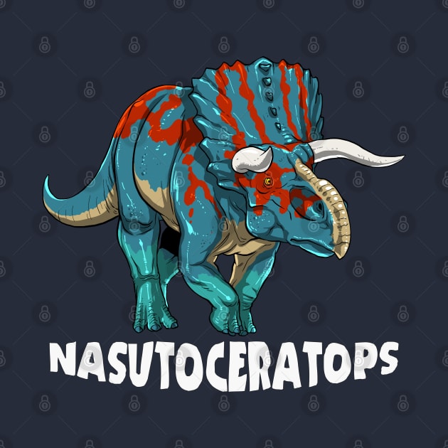 Nasutoceratops Dinosaur Design by Terra Fossil Merch