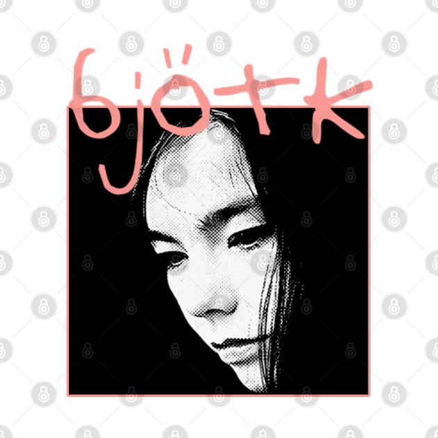 Retro Bjork Fan Art Design by Kinanti art