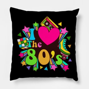 I love the 80s retro graphic nostalgic rad gift Pillow