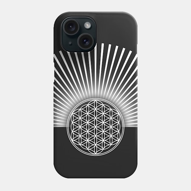 FLOWER OF LIFE bright Solid White Phone Case by EDDArt