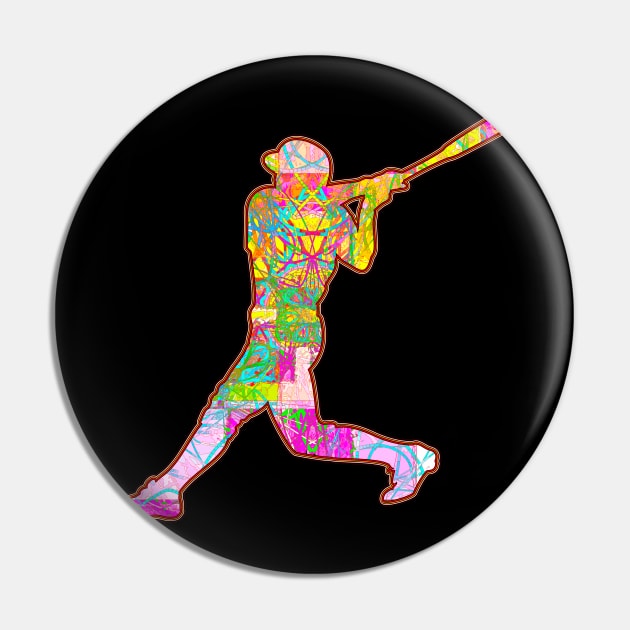 Swing The Bat Baseball Man Pin by crunchysqueak