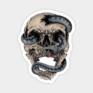 Skull Snake Magnet