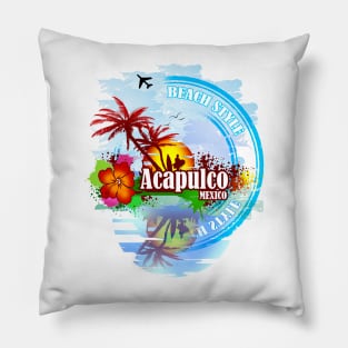 Acapulco Beach Summer Party Pillow