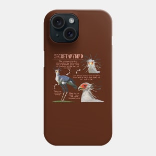 Animal Facts - Secretarybird Phone Case