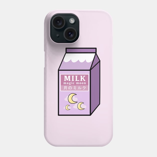 cute japanese magic moon milk box Phone Case by lr_venus