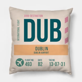 Dublin Airport Stylish Luggage Tag (DUB) Pillow